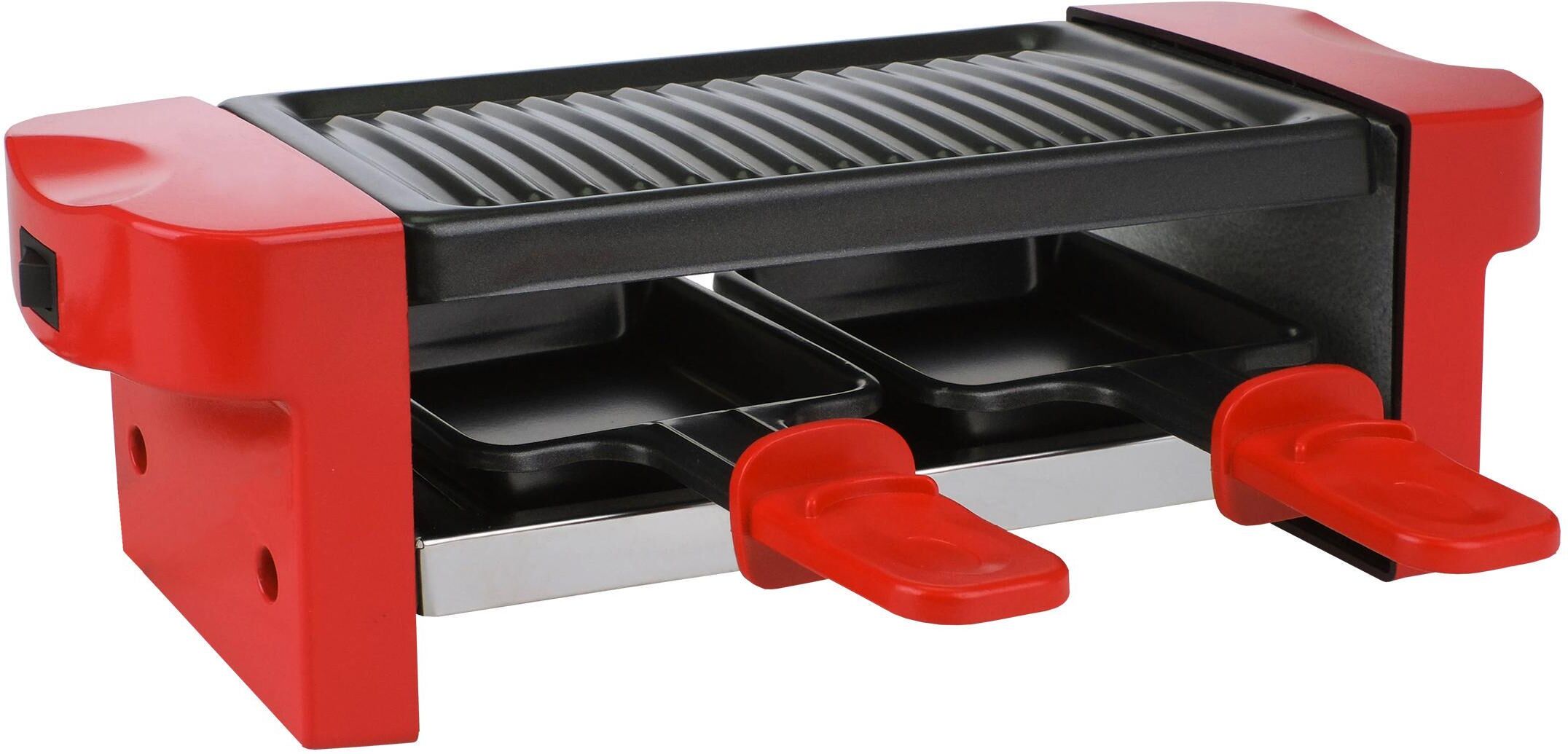 OHMEX Raclette "Raclette Mini", rot (rot, schwarz), Raclettes, Raclette rot, schwarz Einheitsgröße