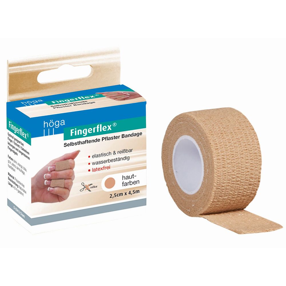Fingerflex 2,5 cmx4,5 m hautfarben latexfrei 1 St Pflaster