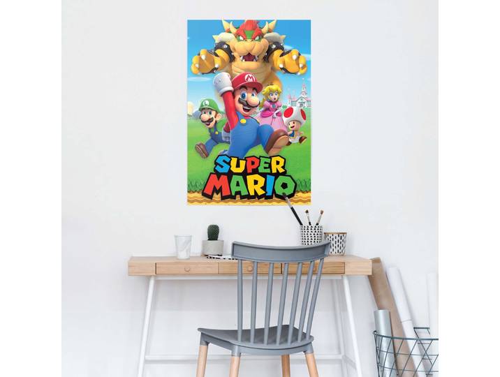 Affiche Super Mario personnages Papier Multicolore 61 x 92 x 0cm