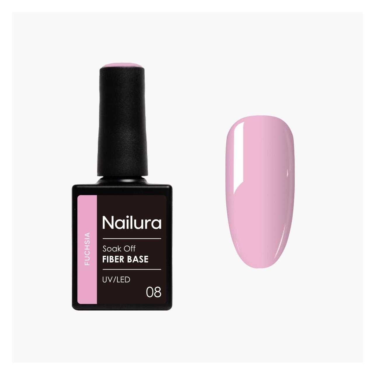 Nailura - Fiber Base - Fuchsia - 10 ml (Fuchsia, Base Coat) (70468)