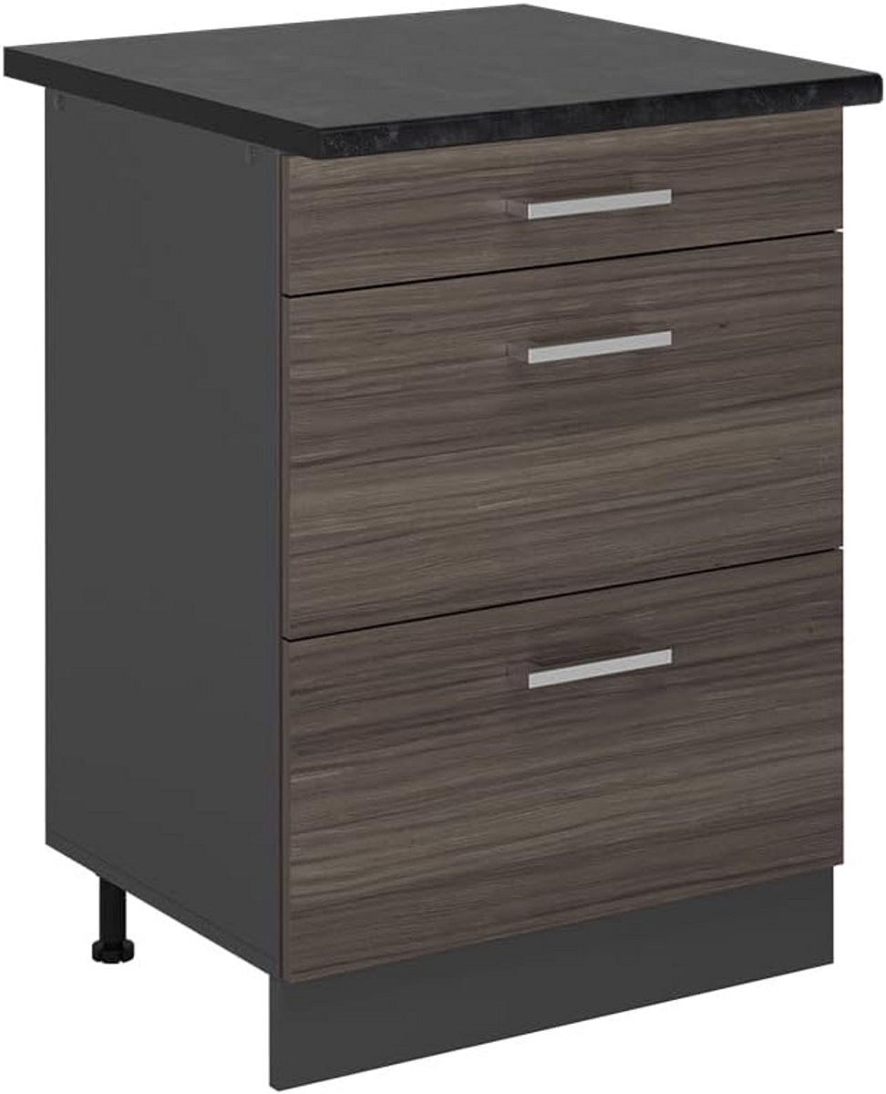Moderne Keuken Onderkast 60 cm met Laden - Antraciet Grijs