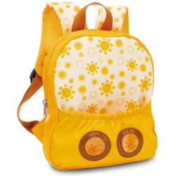 NICI 62693 Rucksack mit Plüschtier 21x26cm Fuchs 25cm gelb (26 cm)