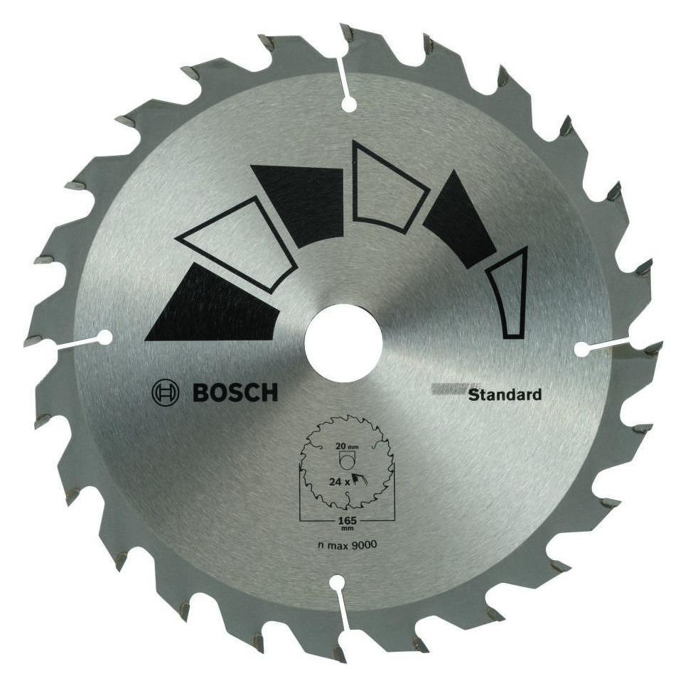 Bosch Zubehör Kreissägeblatt STANDARD D= 165 mm Bohrung= 20 mm Z= 24 (2609256B55)