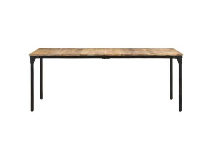 GPUTYGHN Esstisch 200x100x76 cm Raues Mangoholz Küchentisch, Holztischplatte, pulverbeschichtete Eisenbeine, Esszimmer, tägliche Mahlzeiten