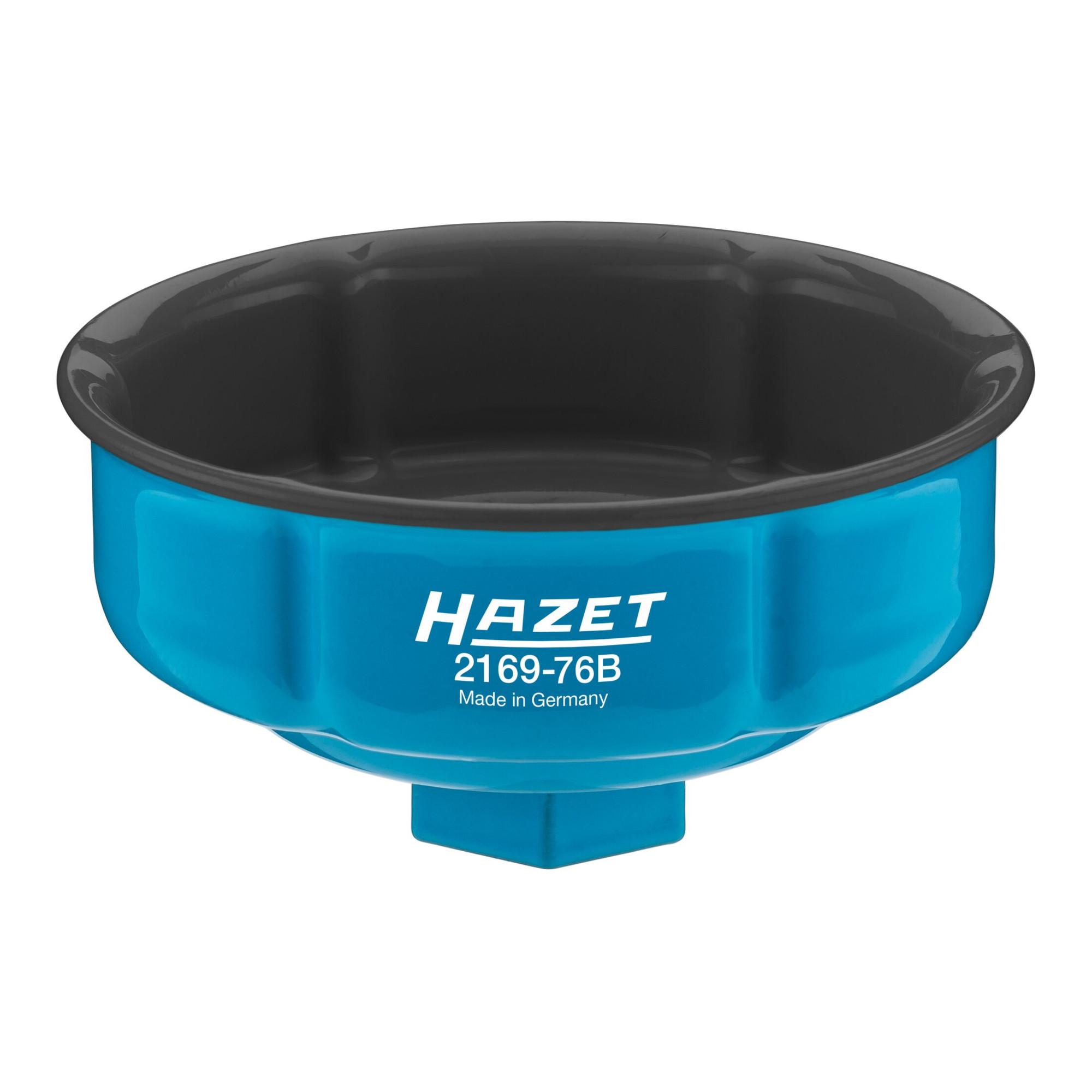 HAZET Ölfilter-Schlüssel 2169-76B Vierkant hohl 12,5 mm (1/2 Zoll) Rillenprofil)