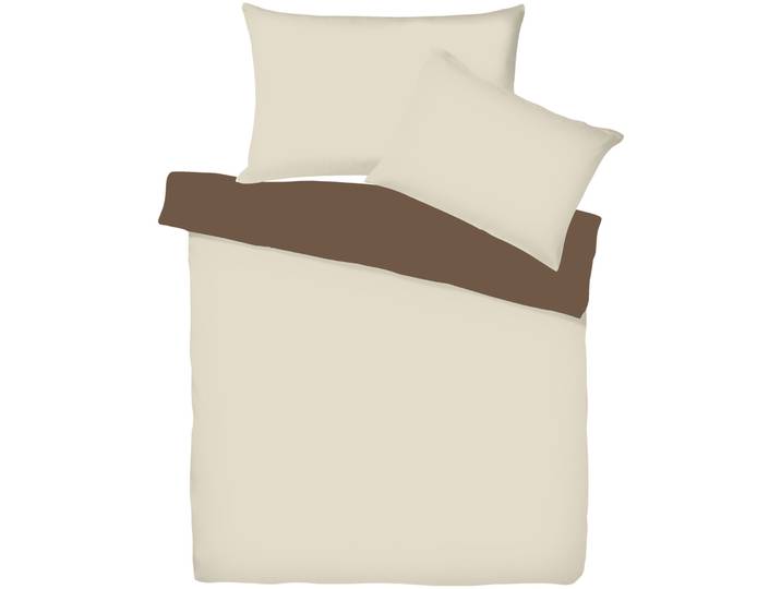 Living Home Kissenbezug Uni Doubleface Natur/Tabak Einfarbig Baumwolle B 50 T 70 cm