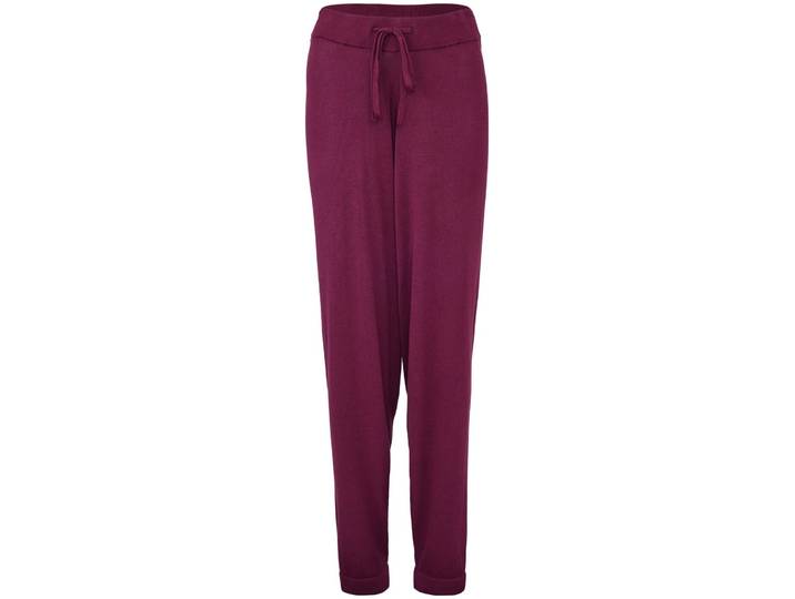 Naturaline Textil Damen Strick Ankle Hose bordeaux M