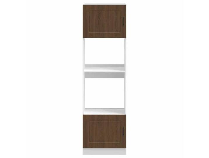 Brun Cabinet cuisine CHIC Armoires de four 2 pièces  Kalmar  en bois d'ingénierie chêne brun 60x57x207 cm N6512