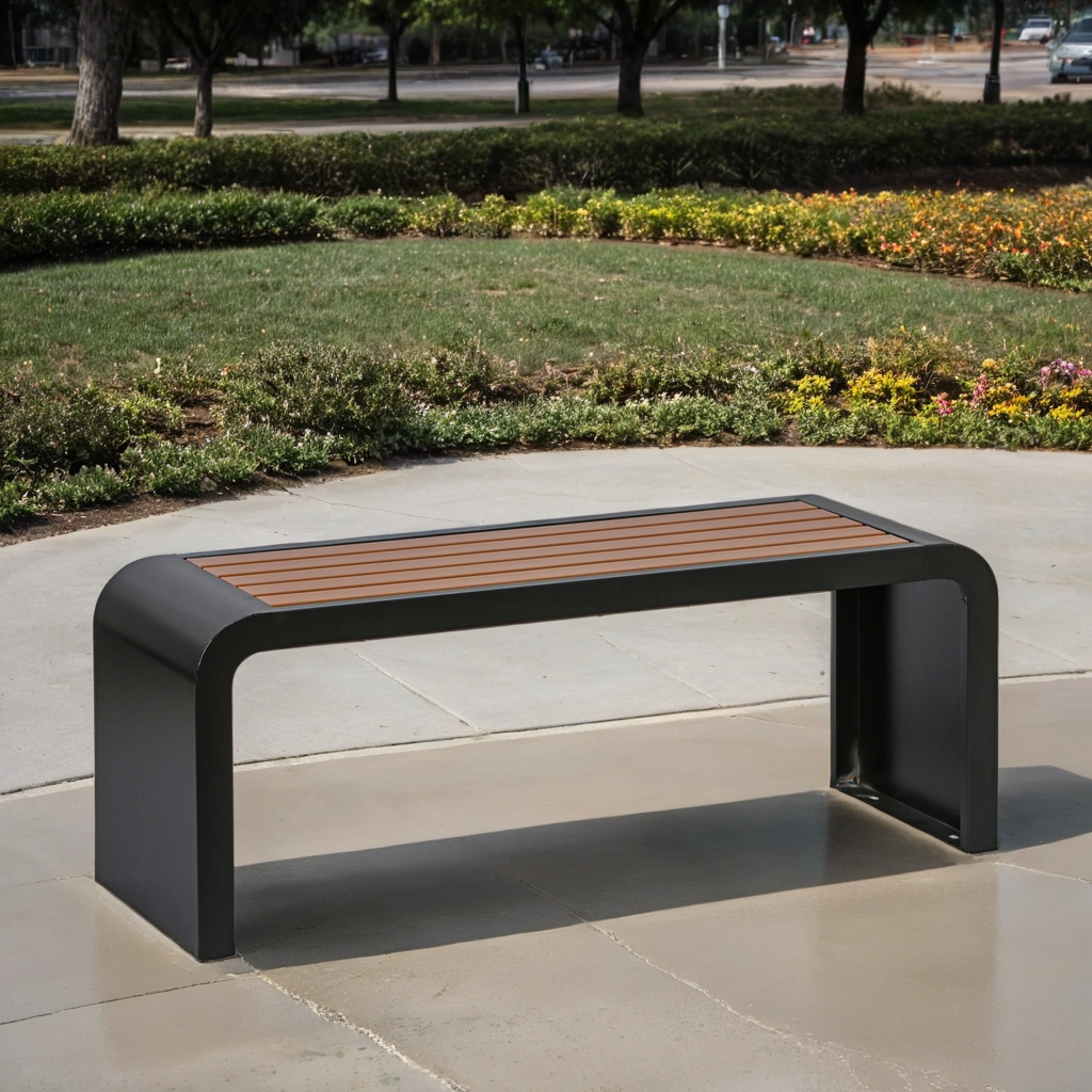 B2B Partner Parkbank RESTO, 1200 mm, schwarz/braun