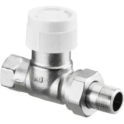 Oventrop Baureihe AV 9 Rücklauf-Thermostatventil 1183893 DN 10, Durchgang, stufenlose Voreinstellung, Messing vernickelt
