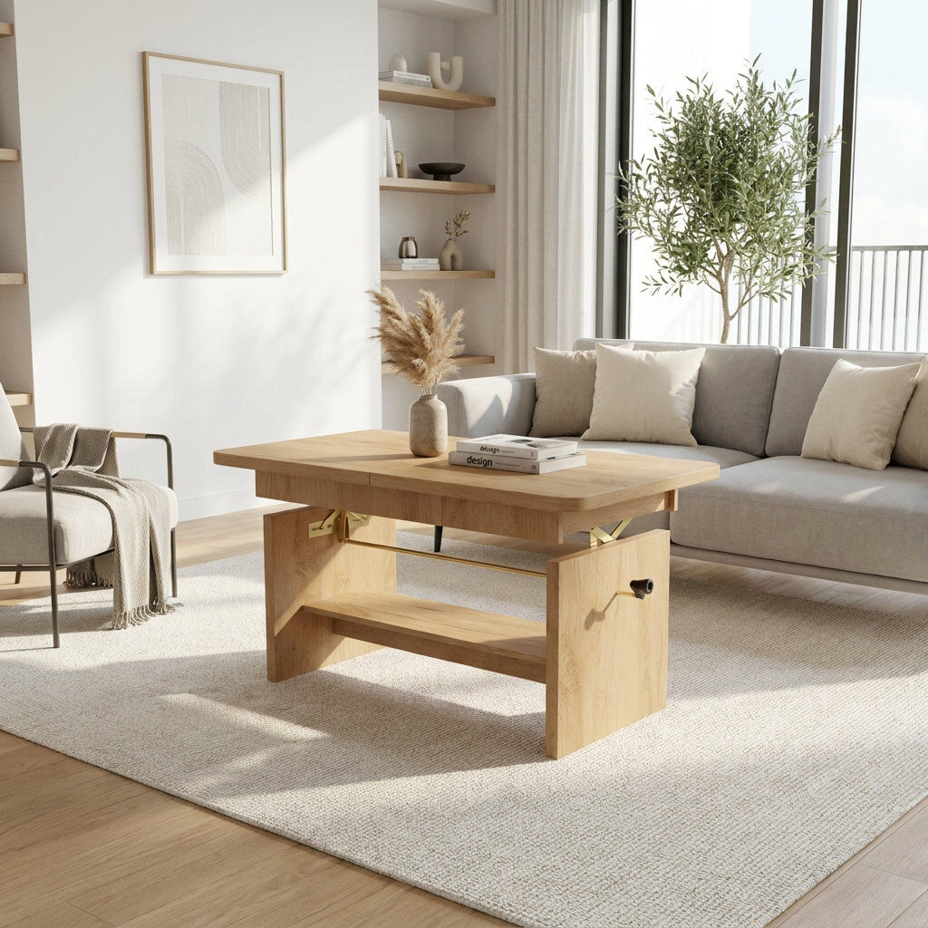 17 Stories Lift Top Coffee Table with Storage Hikora 59cm H X 116cm W X 62cm D