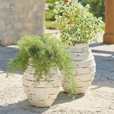 "Julia Ribbed Planter - 18"" - Grandin Road"
