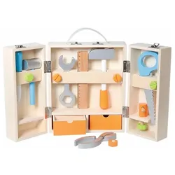 Spielmaus Holz Werkzeugkoffer mit Zubehör