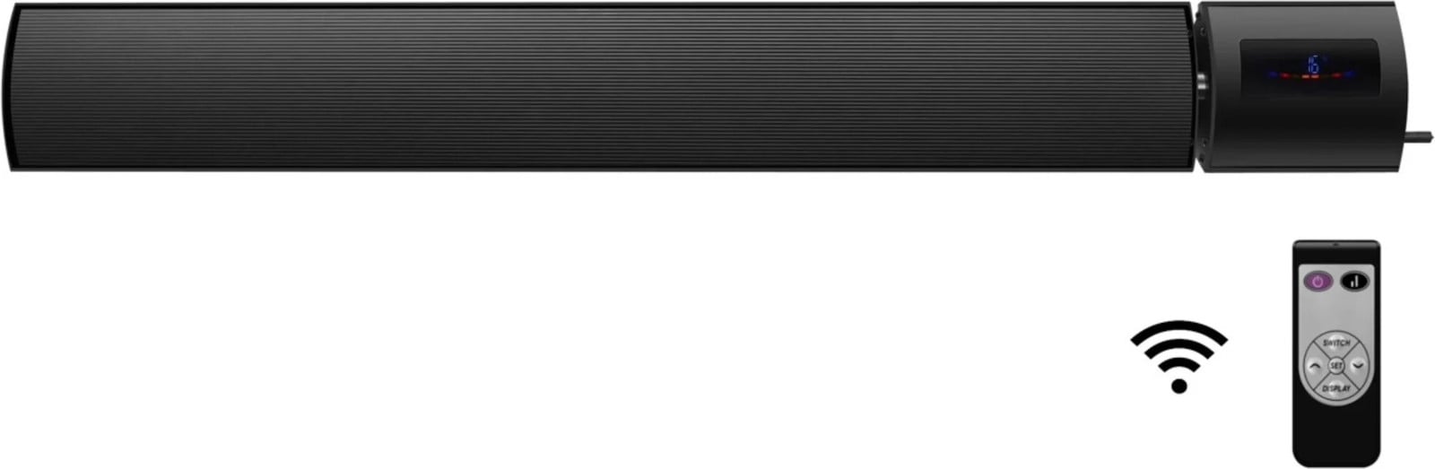Quality Heating Infrarood terrasverwarmer Caleo met Wi-Fi en afstandsbediening - 1800 Watt