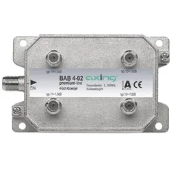 Axing BAB 4-02 Kabel-TV Abzweiger 4-fach 5 - 40 Mhz, 40 - 470 MHz, 470 - 862 MHz, 862 - 1006 MHz