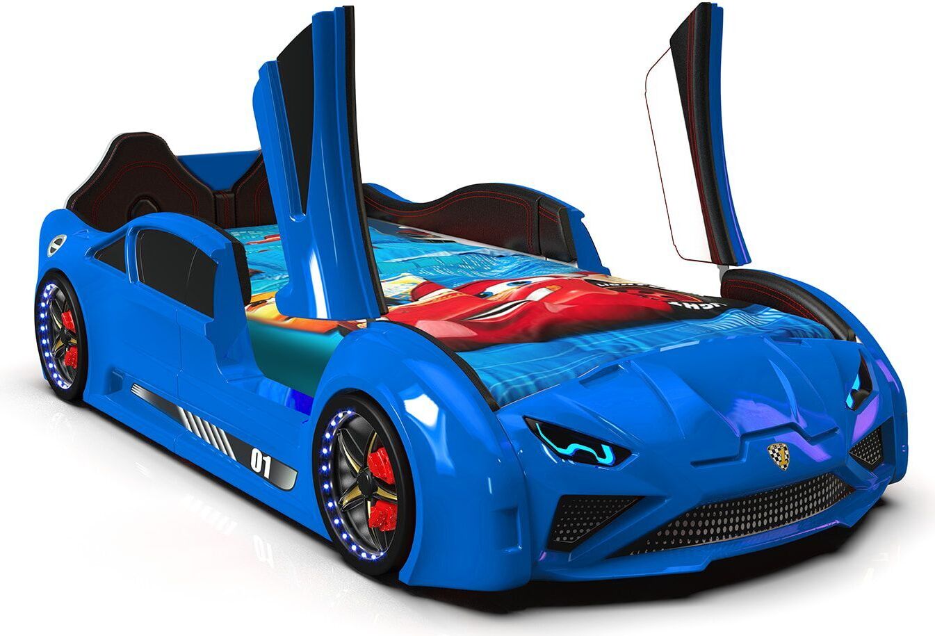 Autobett Bullet in Blau