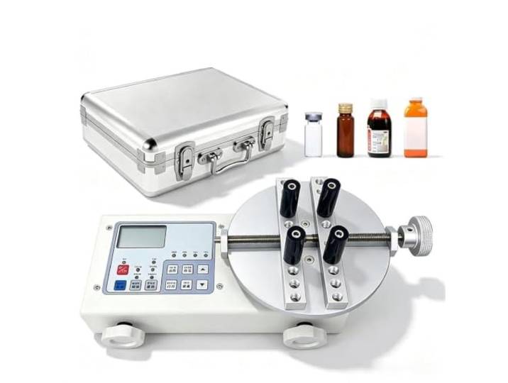 Drehmomentprüfgerät Für Flaschenverschlüsse, Digitales Drehmomentmessgerät Mit Lcd-Display, Track-/Peak-Modus-Test, Klemmdurchmesser 10–160 Mm, Für Getränkeflaschen, Spielzeugdeckel, Kosmetikdosen