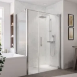 Breuer  Europa  Design  Badewannenseitenwand  für  Drehtür  mit  Nebenteil