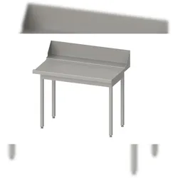Stalgast Edelstahl Ablauftisch "PRO", Korbführung mit Gefälle, ohne Grundboden 1500x750x880 mm, Anbauseite rechts, verschweißt