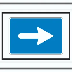 HB-Druck In Pfeilrichtung fahren rechts Symbol A6 (105x148mm)