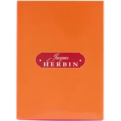 Herbin, Ersatzpatronen + Tintenfass, Tinte Serie Perle des Encres 6er Set 10ml (Blau, Grün, Orange, Rot, Violett, 6 Stk.)