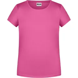 James & Nicholson Mädchen Bio T-Shirt 8007G pink L