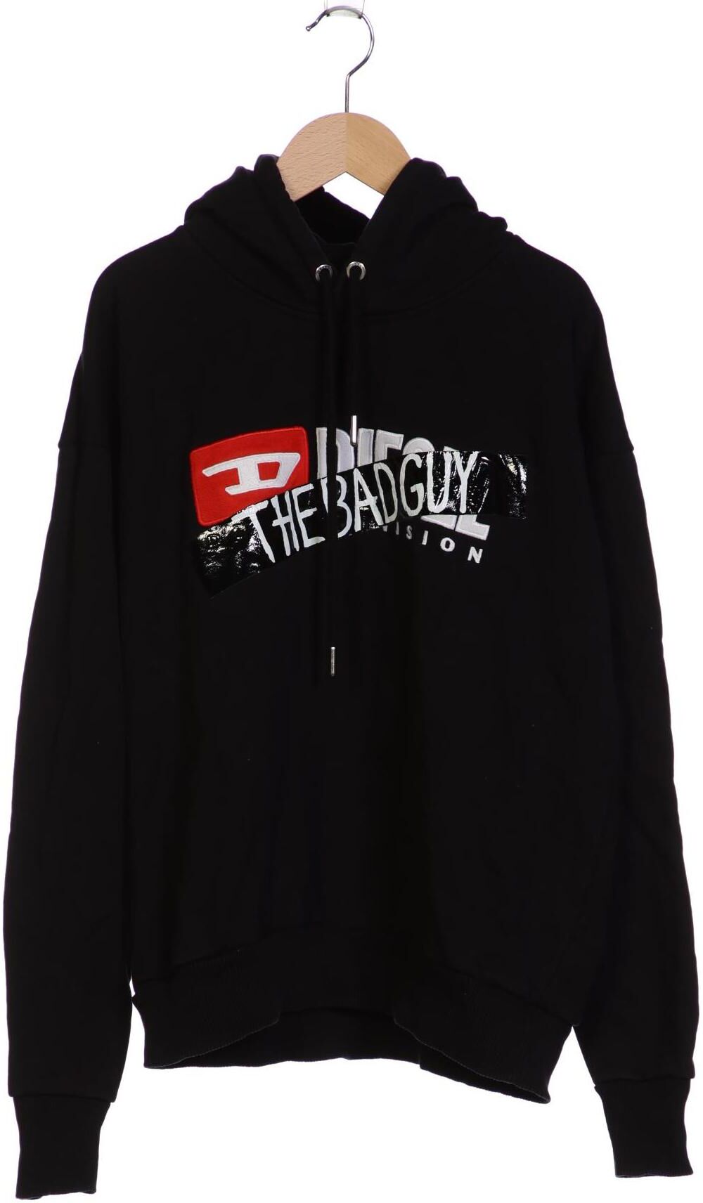 Diesel Damen Kapuzenpullover, Schwarz, Gr. S, Baumwolle - Second Hand