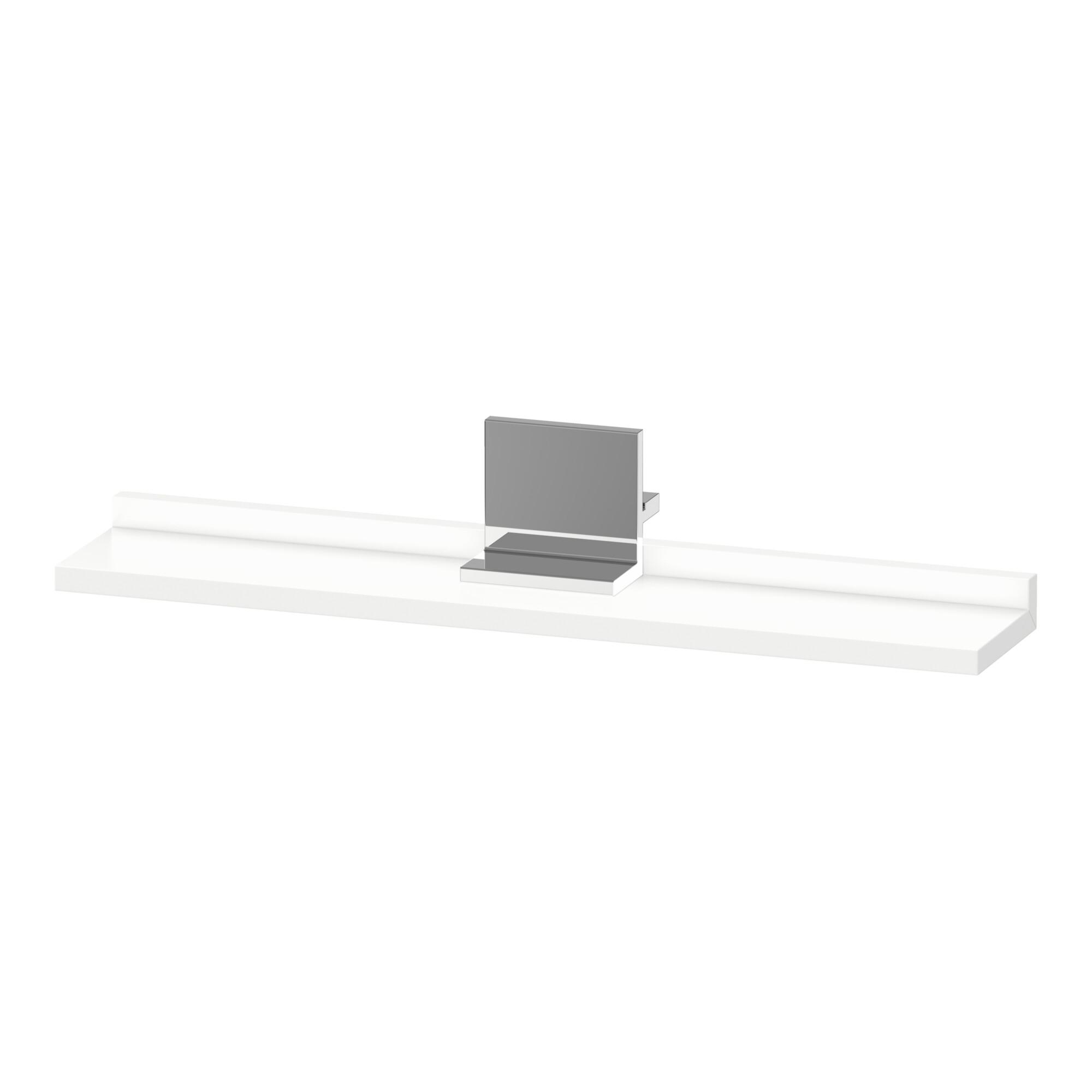 Duravit Spiegel-Ablage Sivida 65x65x3,6cm, Weiß Matt, montiert, chrom (SV7431010180000)