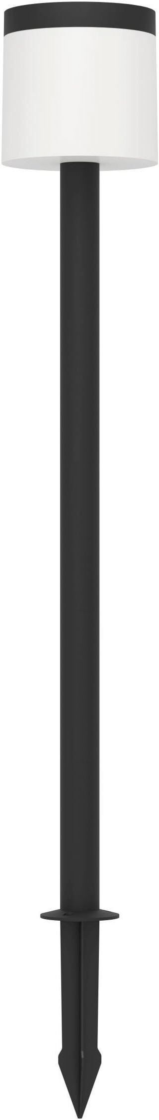 LED Solarleuchte EGLO "Pantete Solarleuchte, Außenlampe mit Erdspieß, Stehlampe außen, IP44", schwarz-weiß (schwarz), H:115cm Ø:17,5cm, Leuchten, LED Solarleuchte, Solarleuchte - H115 x Ø17,5 cm - schwarz - 7,5W inkl.