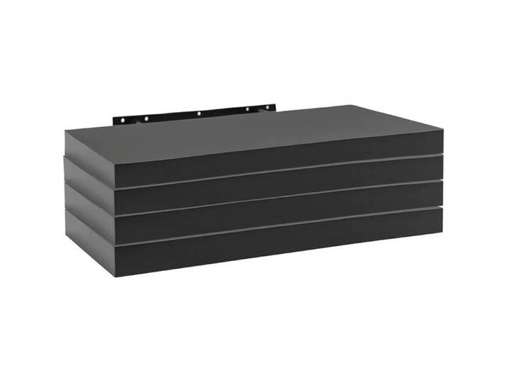 WOLTU Lot de 4 Étagère Murale Étagère Suspendue Étagère Flottante en MDF ‎Noir 60x22.9x3.8cm