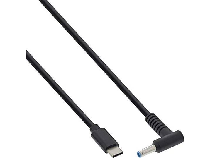 InLine® usb type-c naar hp notebook (rond/klein) oplaadkabel, 2m