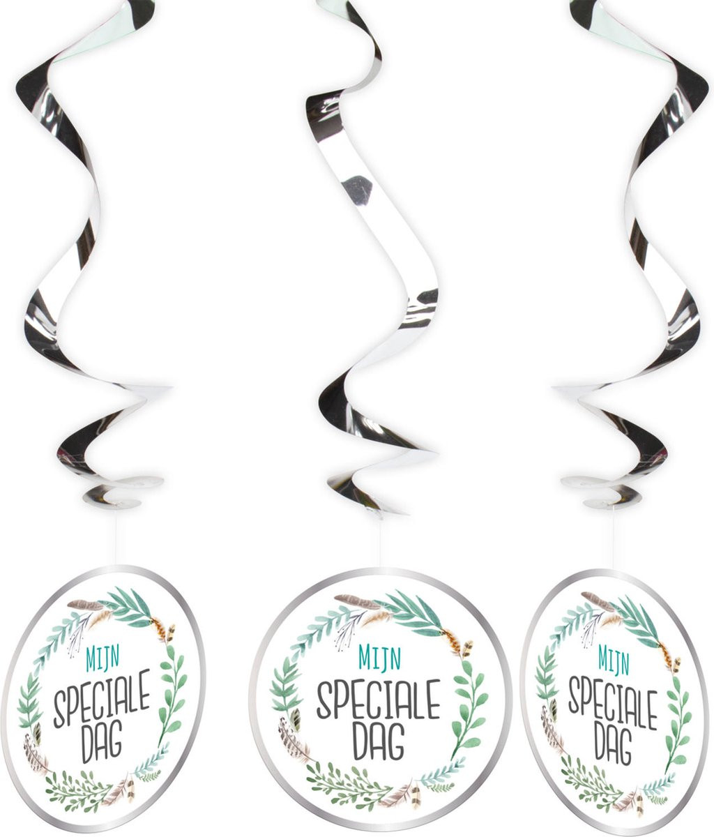 Folat Party Products Hangdecoratie Mijn Speciale Dag - 3 stuks