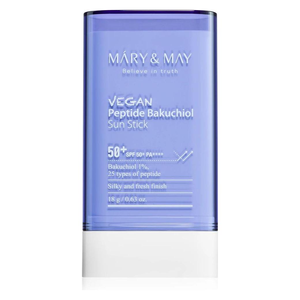 Mary&May Mary & May Vegan Peptide Bakuchiol Sun Stick SPF50+ PA++++ 0.63 oz 18g Aging Control Bakuchiol 25 Ty (SPF 50+, 18 g) (MMSM13-STICK)