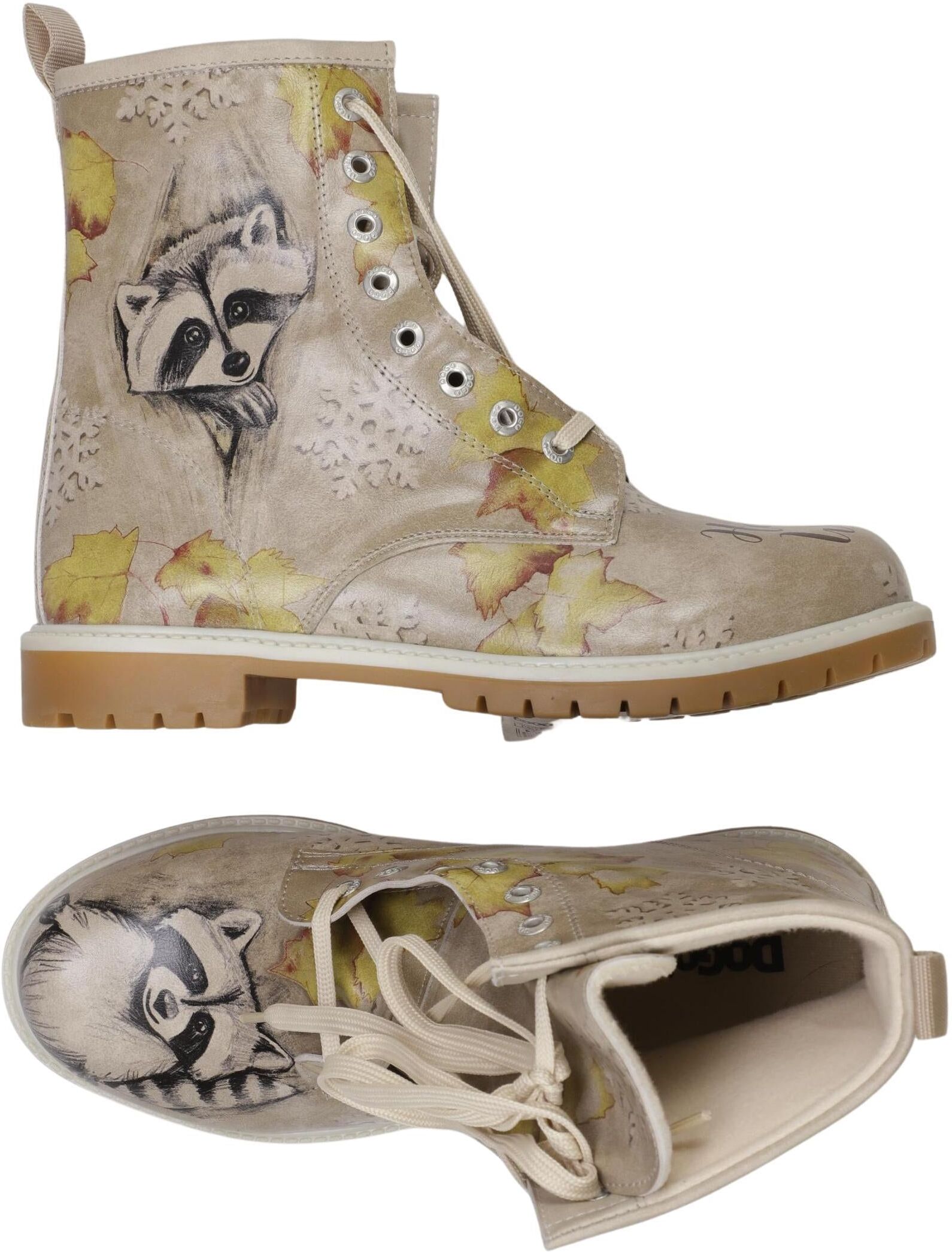 Dogo Damen Stiefelette, Beige, Gr. EU 40, Kunstleder - Second Hand