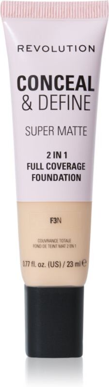 Revolution Conceal & Define mattifying foundation shade F3N 23 ml