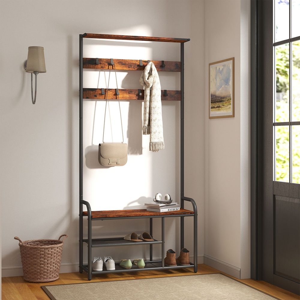 VASAGLE Garderobenständer, Garderobe, Kleiderständer 9 Haken HSRB35409B01