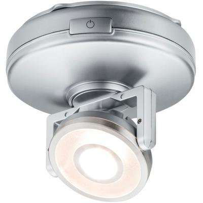 PAULMANN Unterschrankleuchte "LED Rotate 1er-Spot dimmbar batteriebetrieben", grau (chromfarben), 1, Ø 9,2cm H: 7,2cm, 1 Stk., Leuchten, LED Rotate 1er-Spot dimmbar batteriebetrieben