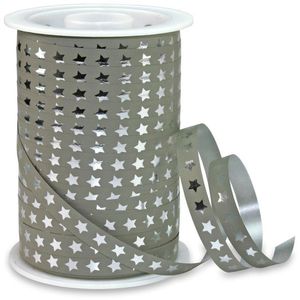 Präsent Geschenkband Christmas Star, sandstein, Kräuselband, 10mm x 100m, matt glänzend