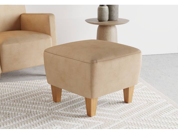Polsterhocker SIT & MORE Bosse , braun (macchiato), B:56cm H:46cm, Hocker, Polsterhocker