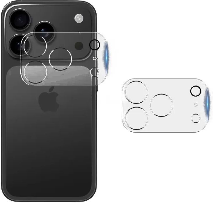INF Protection d'objectif 3D intégrale avec anneau luminescent pour iPhone 17 Pro (lot de 2)