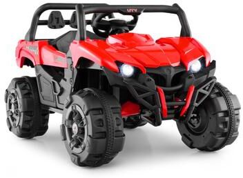 Costway 12V Battery Powered Electric Vehicle with Remote Control and 3 Speeds-Red