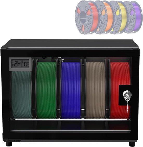 Filament Speicherschrank - Drybox - 3D-Druck - Smart Feuchteregelung - 25 Liter Kapazität - Schwarz