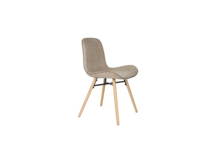 Chaise de salle à manger en tissu marron Lester