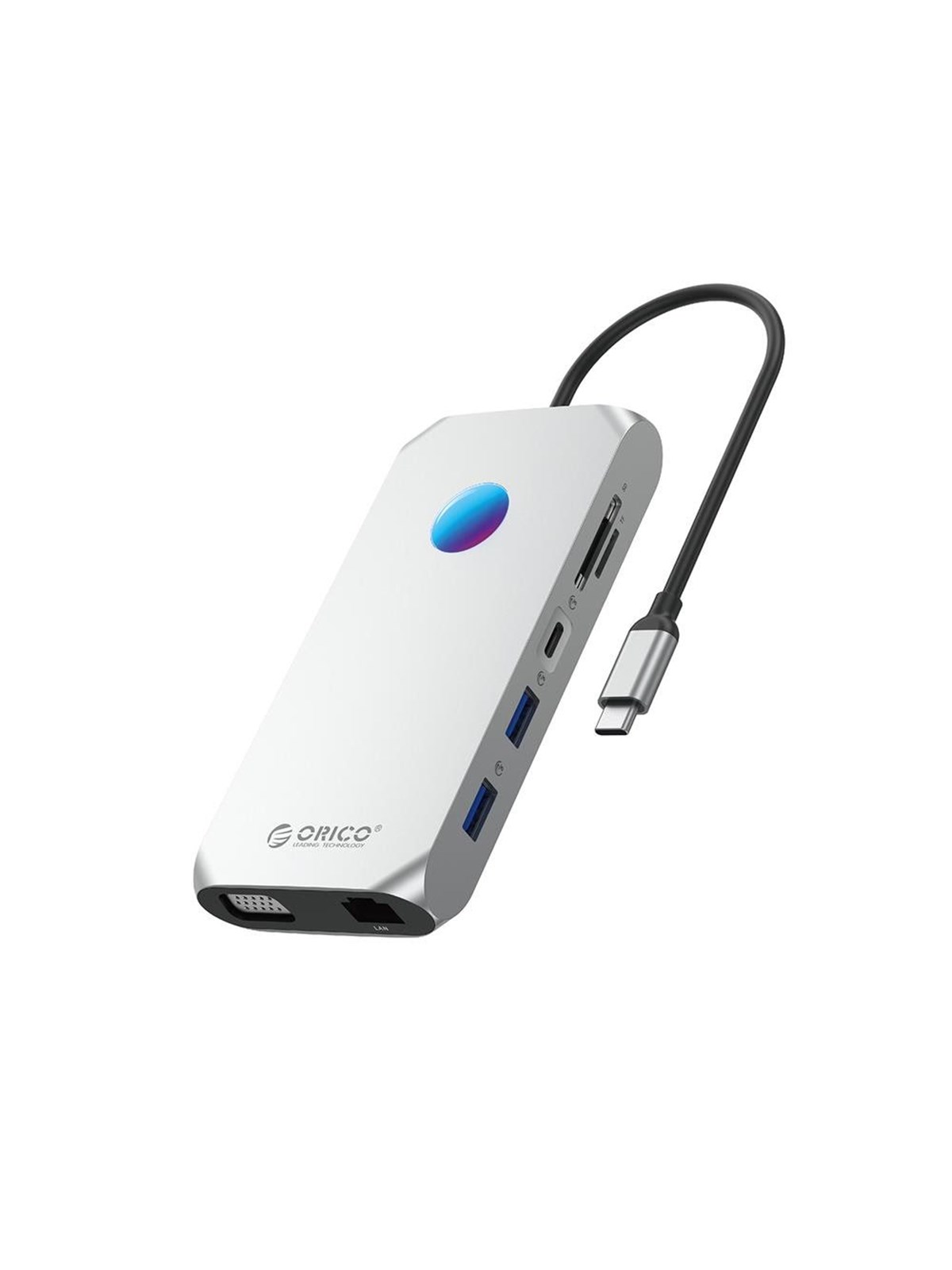 ORICO XCR 12in1 RGB USB-C Docking Station USB-Hubs - USB 3.1 - 12 - Grau