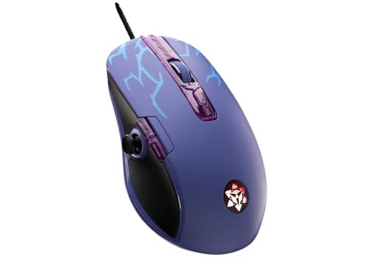Lexip x Tsume - Naruto Shippuden muis - analoge duimjoystick - 12 programmeerbare toetsen en acties - verstelbaar gewicht - PAW3327 optische sensor van 100 tot 12.000 DPI (Sasuke)