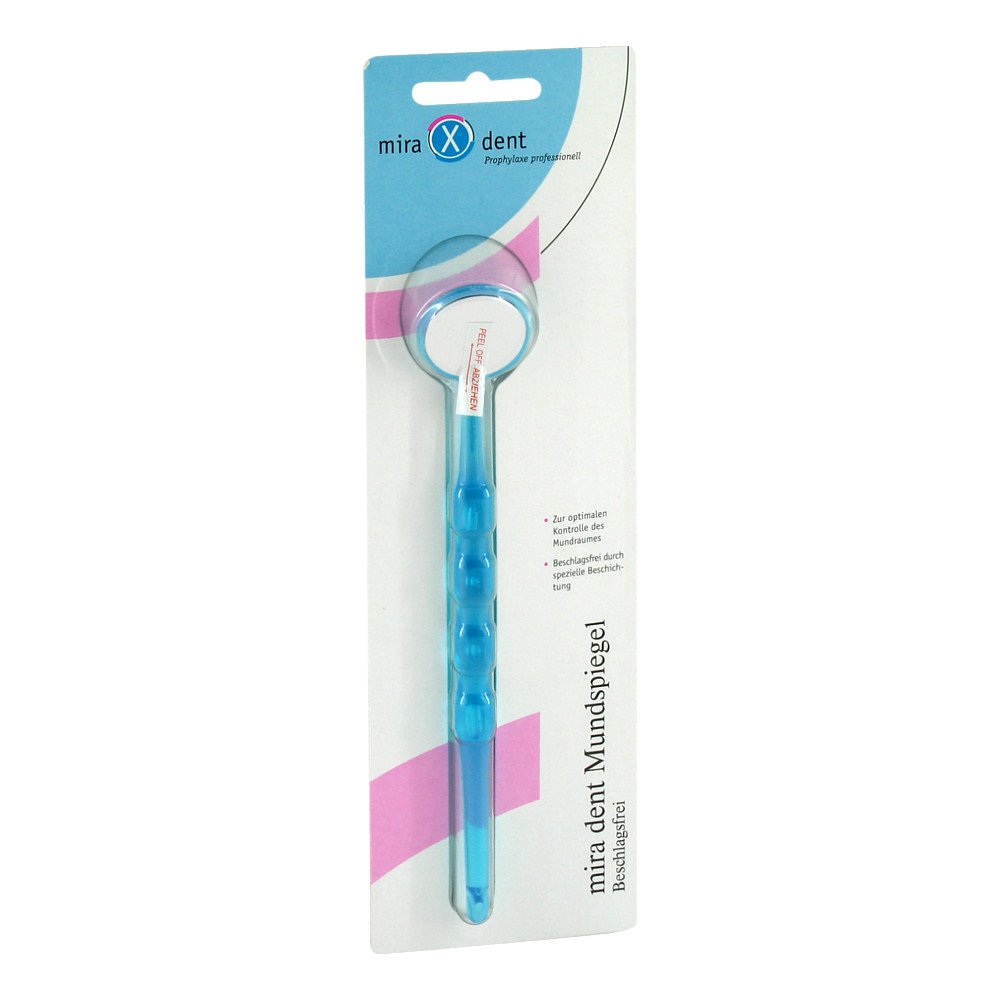 Hager Pharma GmbH Miradent Mundspiegel beschlagsfrei blau transparent 04386717