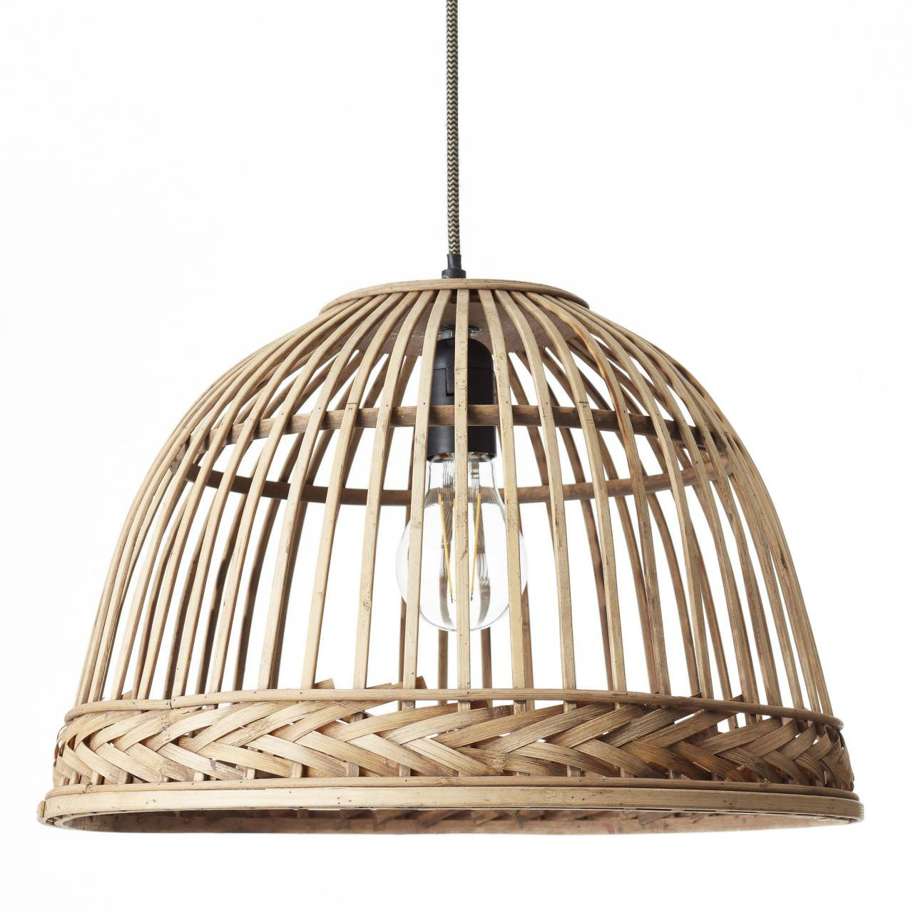 Brilliant Rotan hanglamp Padget Ø 42cm