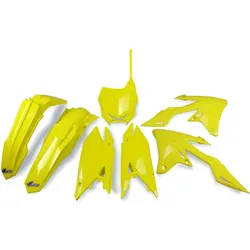 UFO, Motorrad Zubehör, UFO-KUNSTSTOFF-SET SUZUKI RMZ 250 '19-'25, RMZ 450 '18-'25 GELB