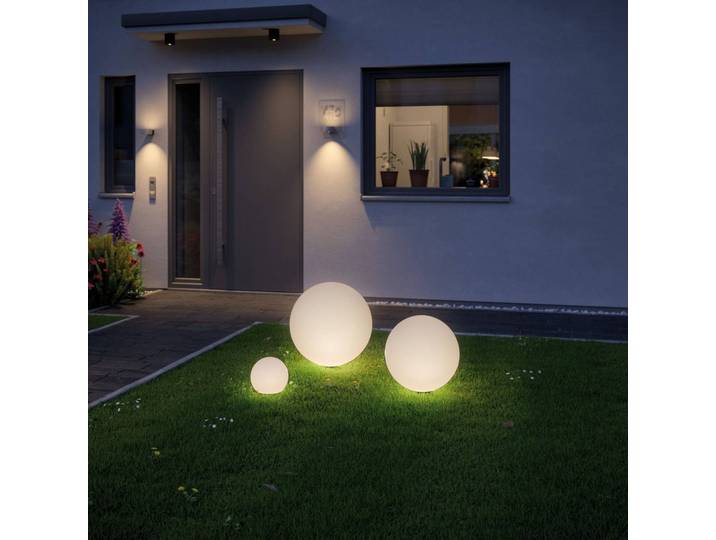Paulmann Plug & Shine LED-Dekoleuchte Globe Ø 50cm Globe, dimmbar, weiß / opal, Kunststoff, Modern