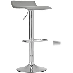 Décoshop26 - Barhocker x1 mit Fußstütze 360° drehbarer Sitz schlichtes Design graues PVC und Chrommetall 10_0004802 10_0004802